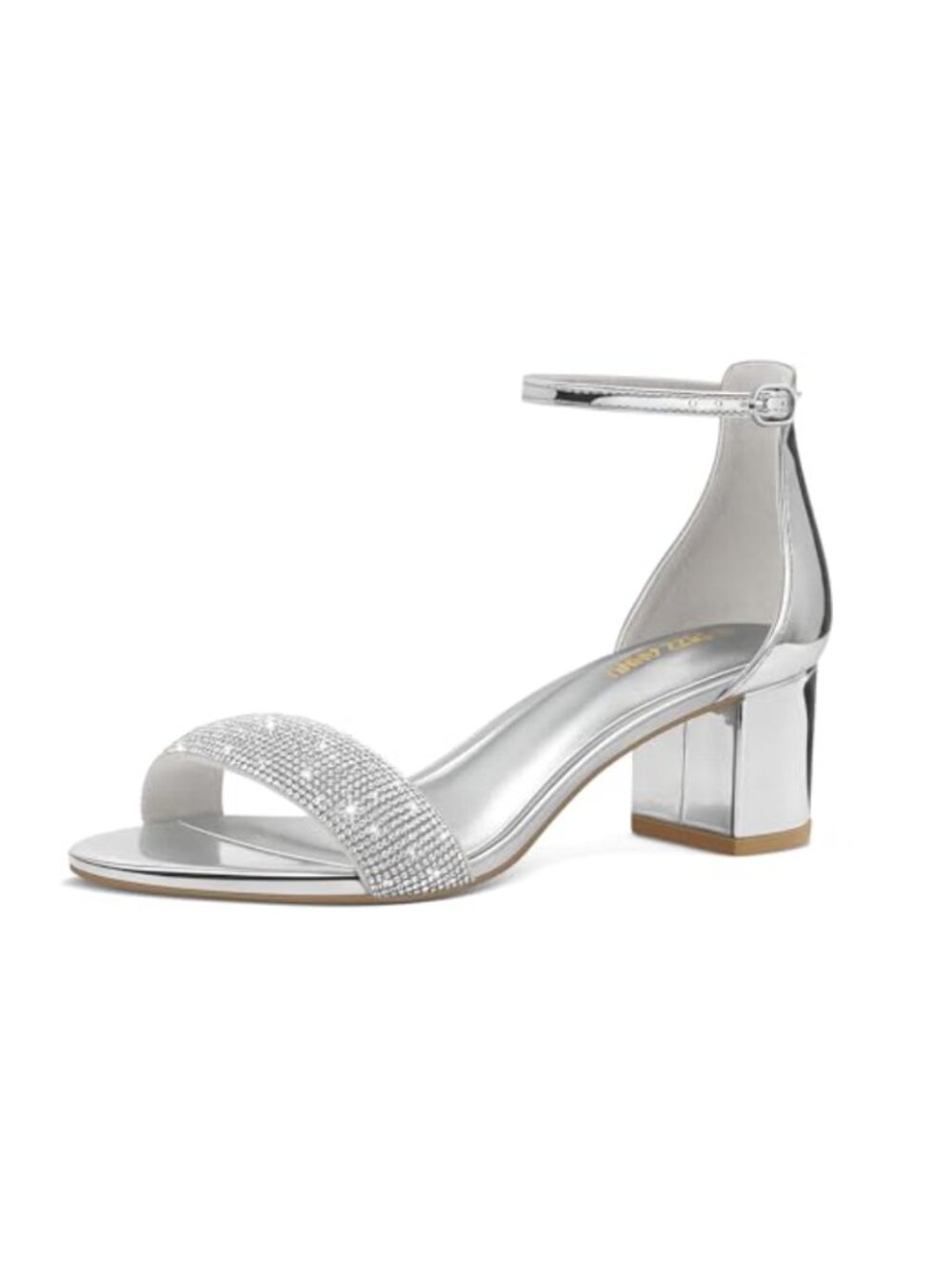 PIZZ ANNU Women's Low Block Chunky Heels Sandals Open Toe Ankle Strap